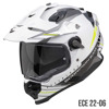 Foto: ADF-9000 AIR FEAT Integraalhelm Wit-Zwart-Fluor