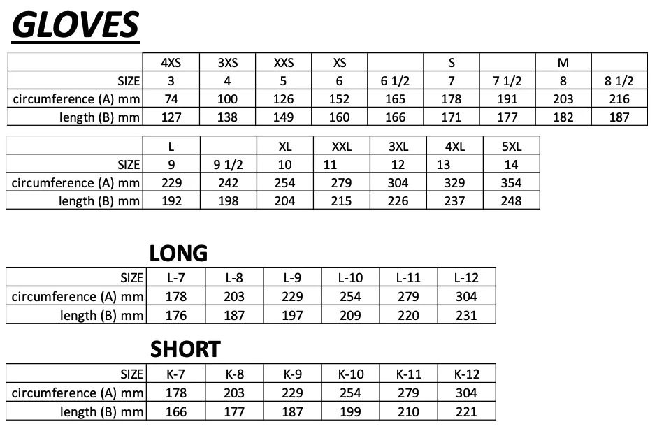 Foto: Size chart Held