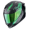 Foto: EXO-1400 EVO II Carbon Air Platted Integraalhelm Zwart-Groen