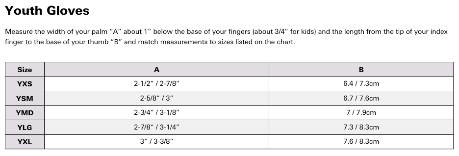 Foto: Size chart ANSWER