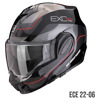 Foto: EXO-TECH EVO PRO COMMUTA Systeemhelm Zwart-Zilver-Rood